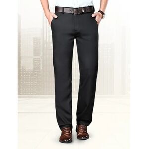 TimelessFlex Men's Blck High Stretch Classic Straight Fit Pants Size 33 NWT